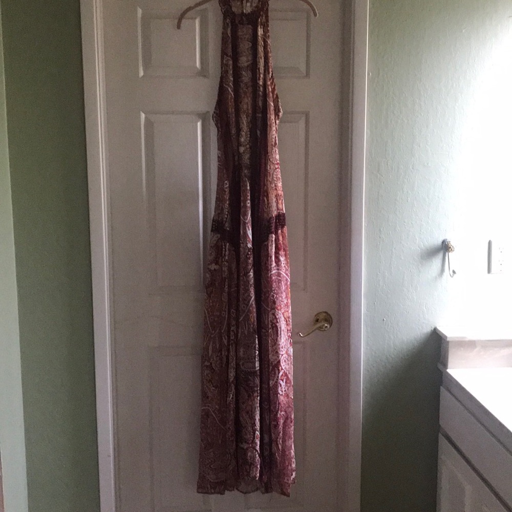 Open cut back long boho gown